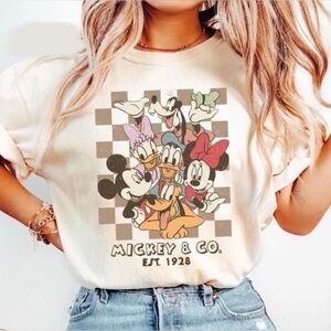 Disney Cream Graphic Tee NWOT